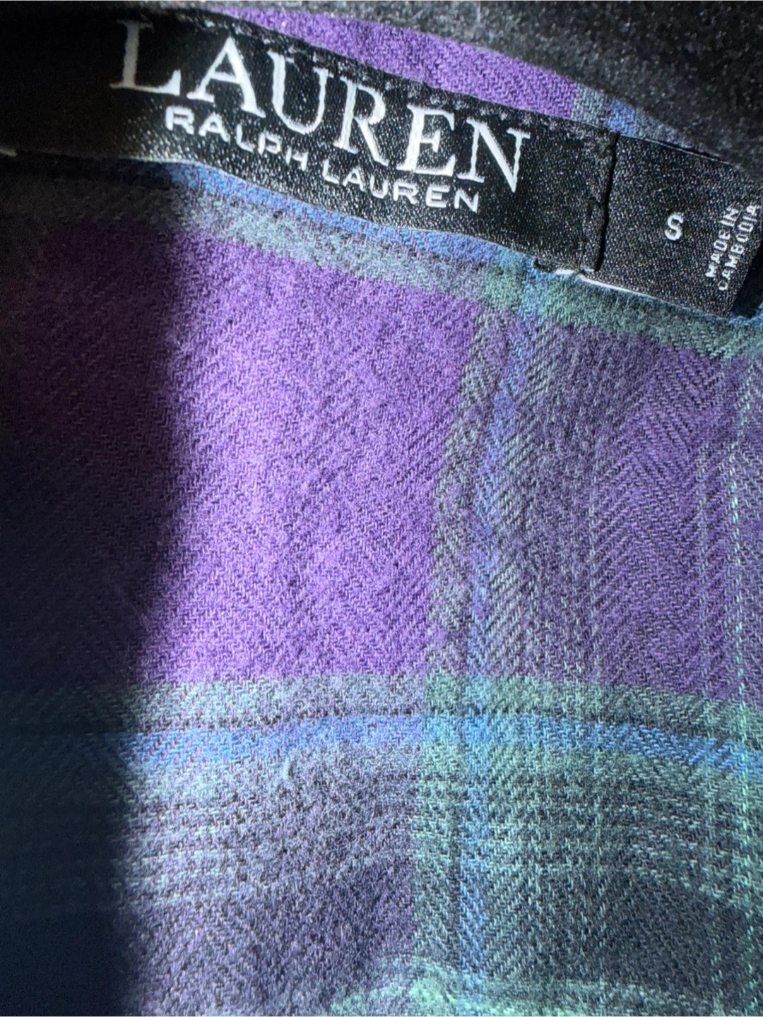 Lauren Ralph Lauren Plaid Button-Up Shirt Dress Size S - photo 3
