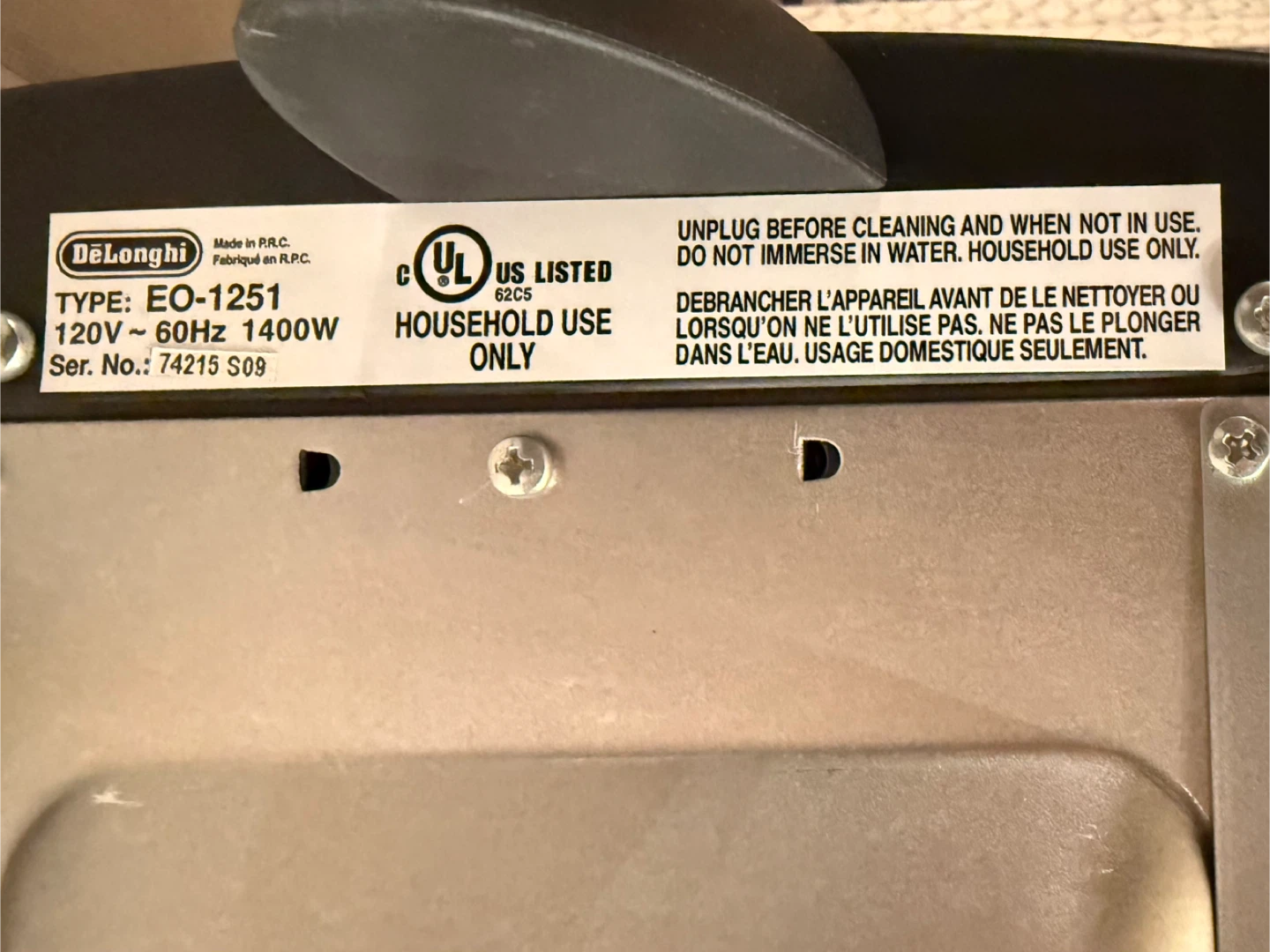 DeLonghi EO-1251 Convection Oven with Broiler - photo 5