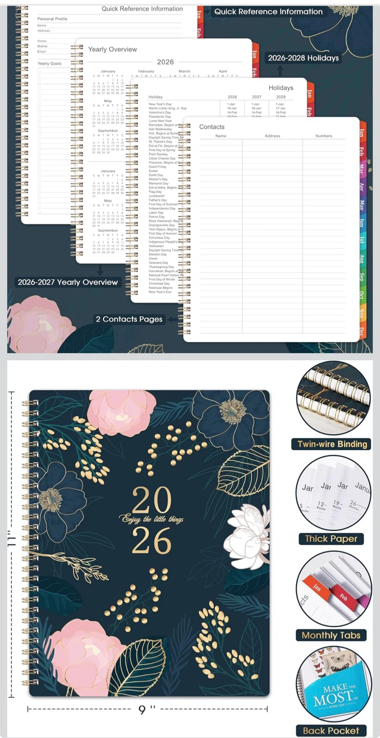 2026 Monthly & Weekly Planner - Floral Design - photo 3