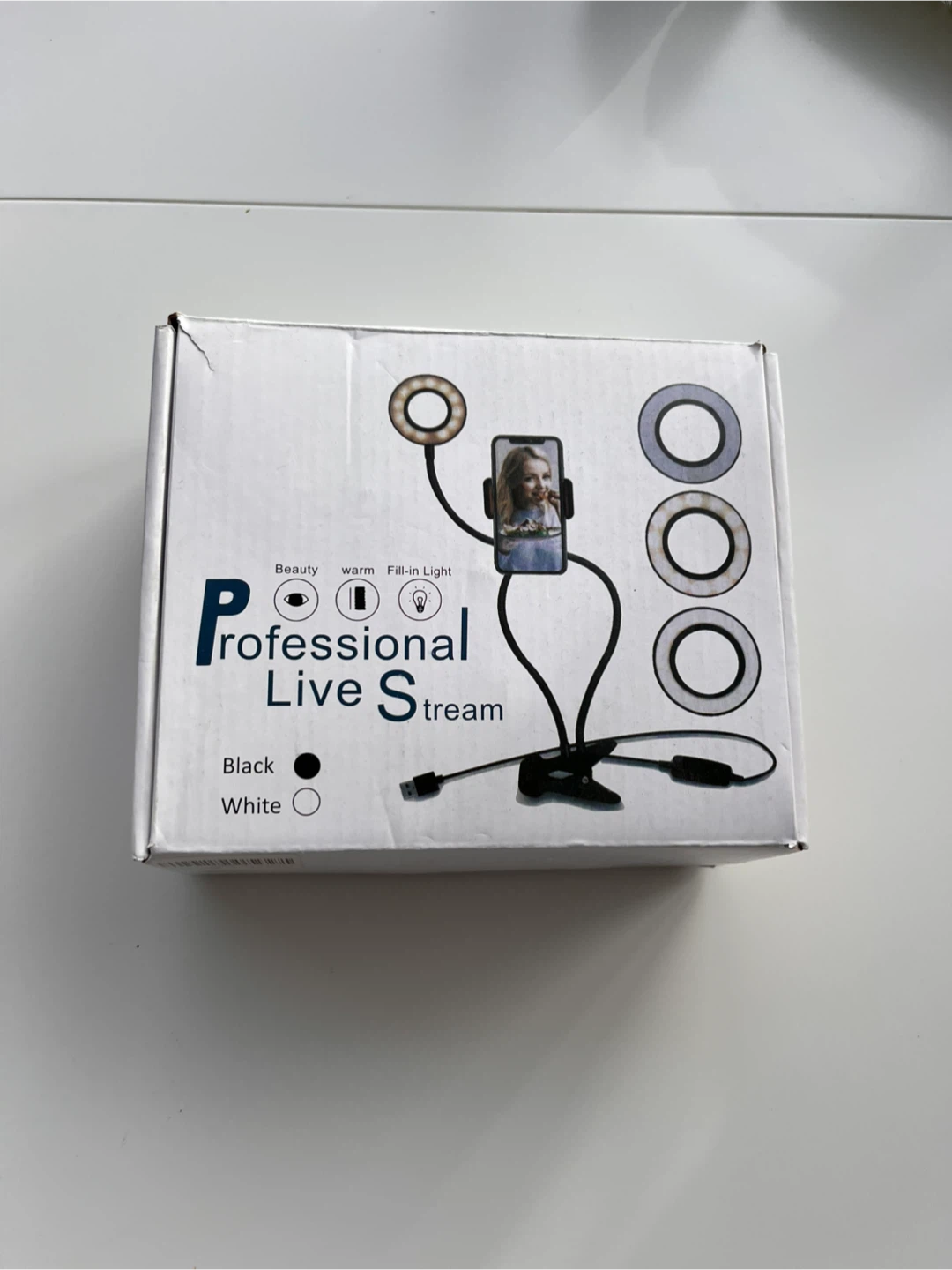 Professional Live Stream Ring Light with Phone Holder