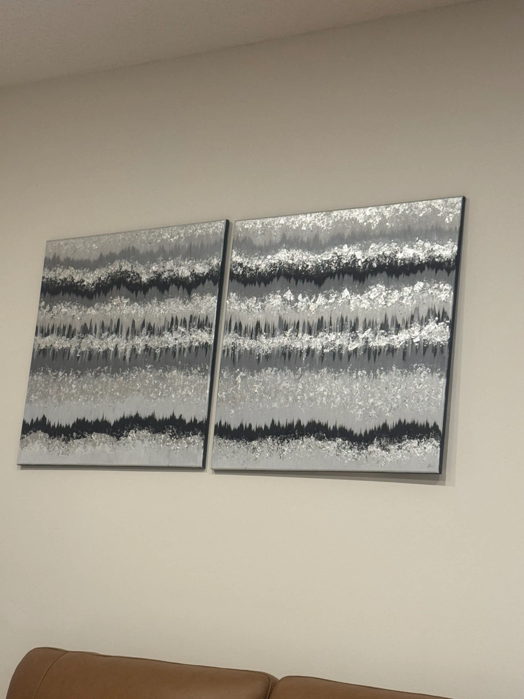 Set of 2 Abstract Wall Art Paintings