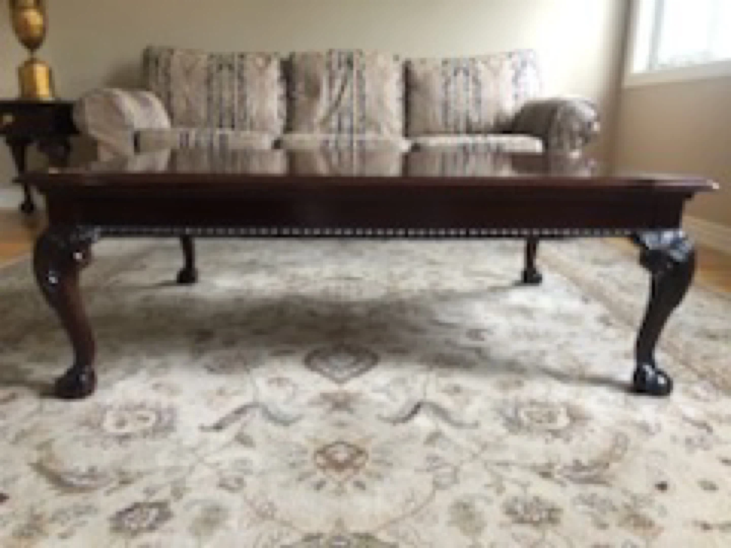 Wooden Coffee Table with Ornate Legs - photo 4