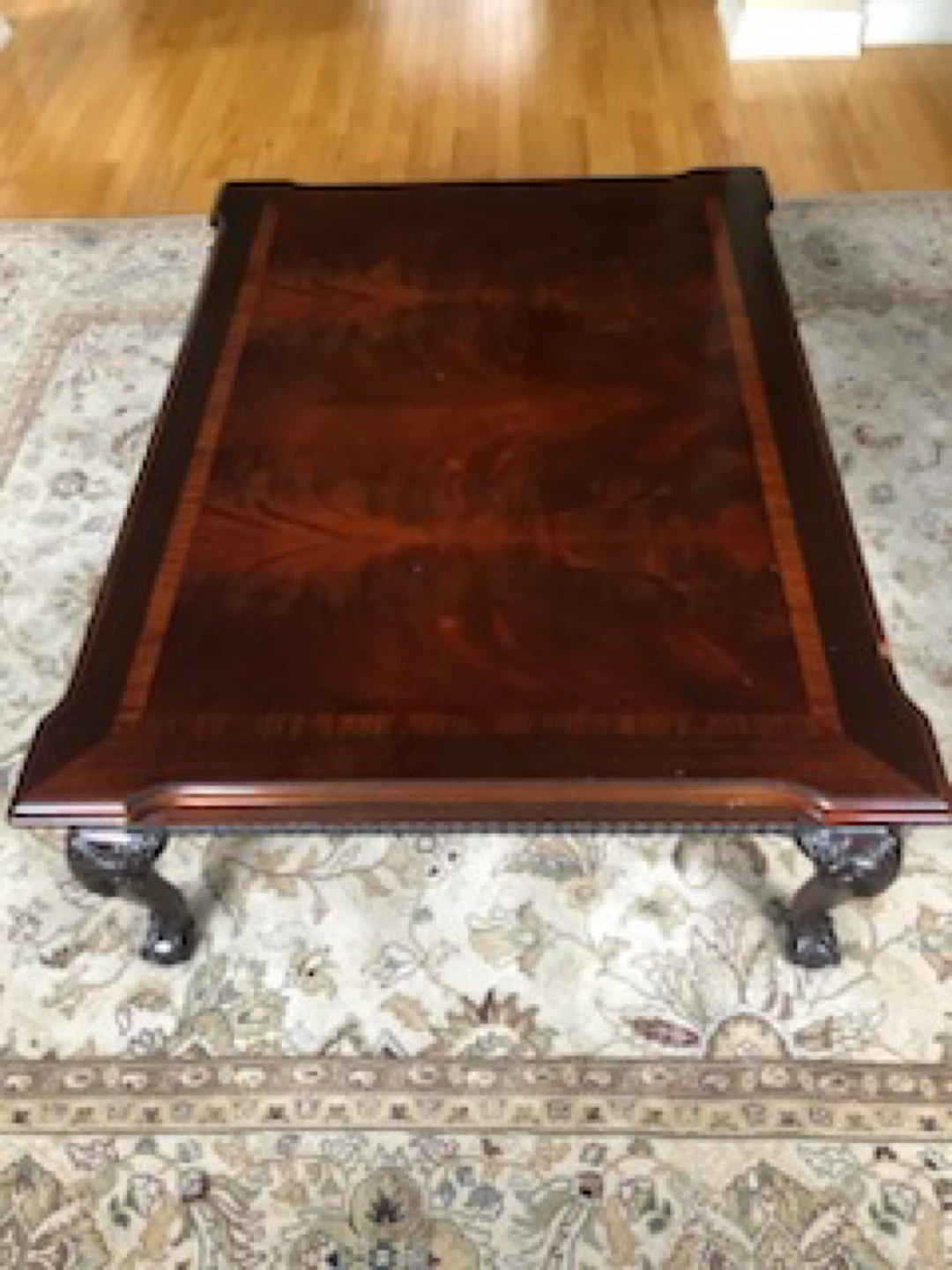 Wooden Coffee Table with Ornate Legs - photo 2