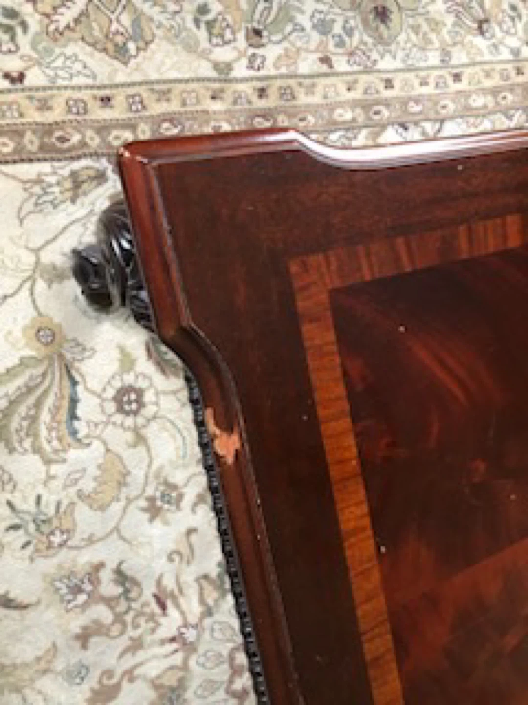 Wooden Coffee Table with Ornate Legs - photo 5
