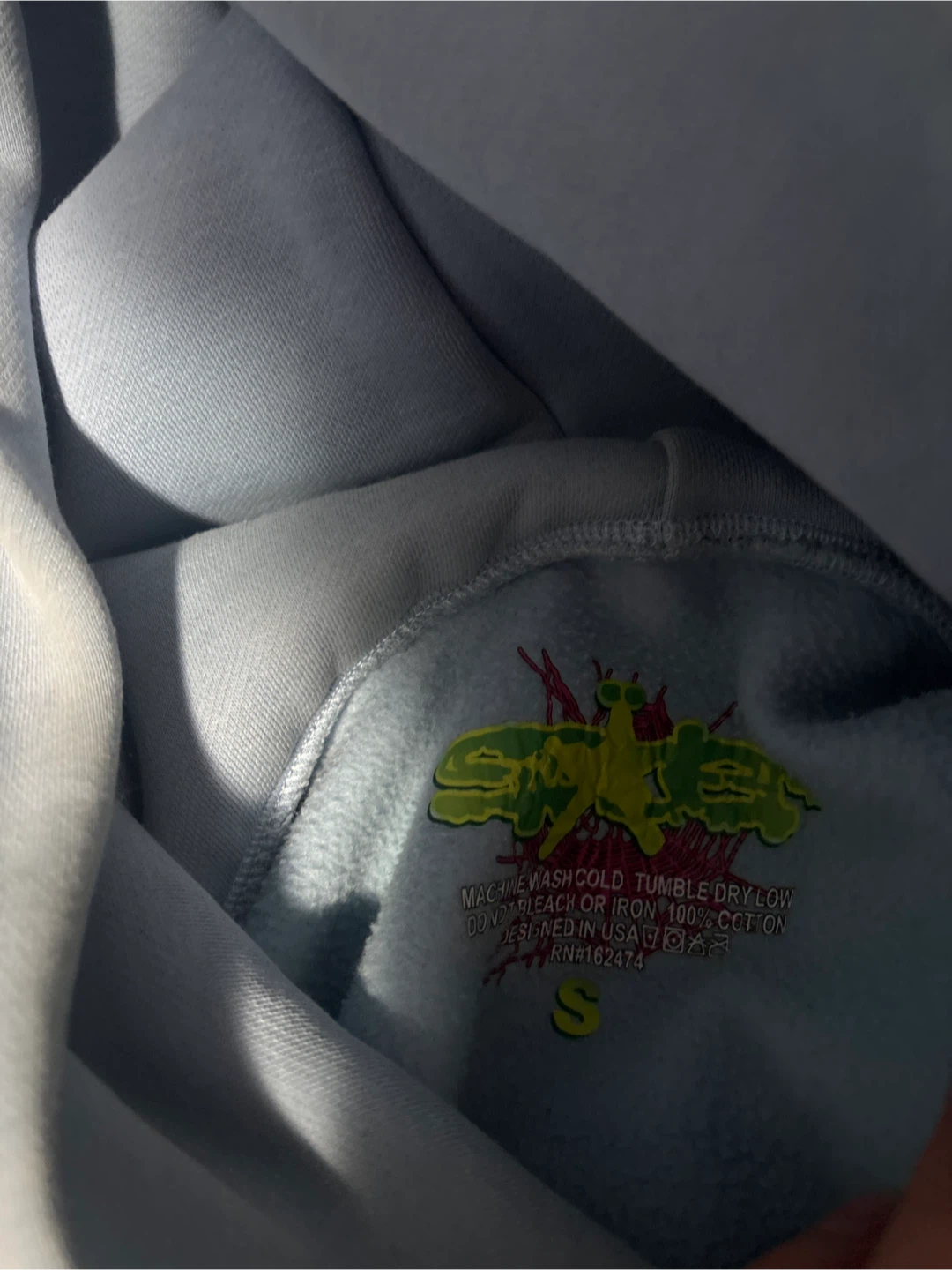 Spider-Web Hoodie Light Blue - photo 2