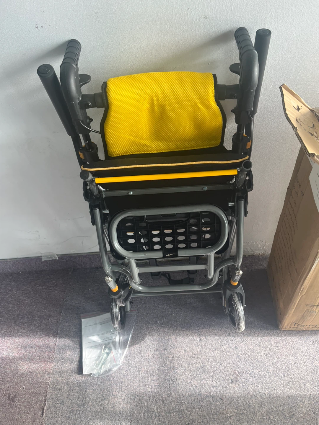 Brand New Lightweight Folding Wheelchair Yellow and Black - photo 3