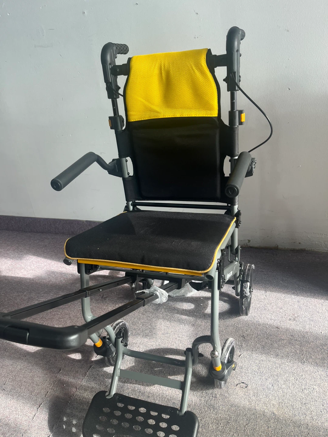 Brand New Lightweight Folding Wheelchair Yellow and Black - photo 4