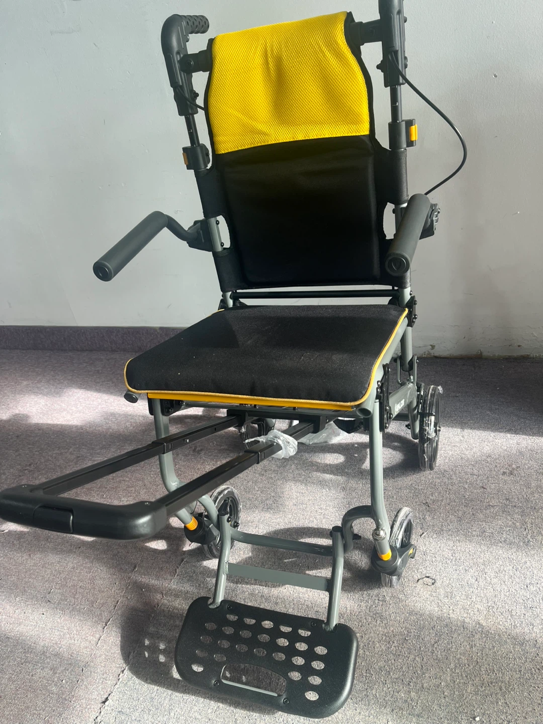 Brand New Lightweight Folding Wheelchair Yellow and Black - photo 5