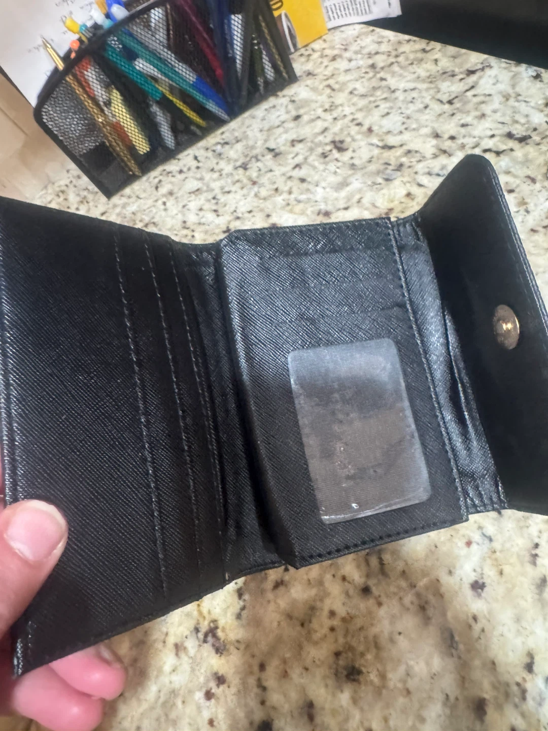 Black Embossed Wallet - photo 4