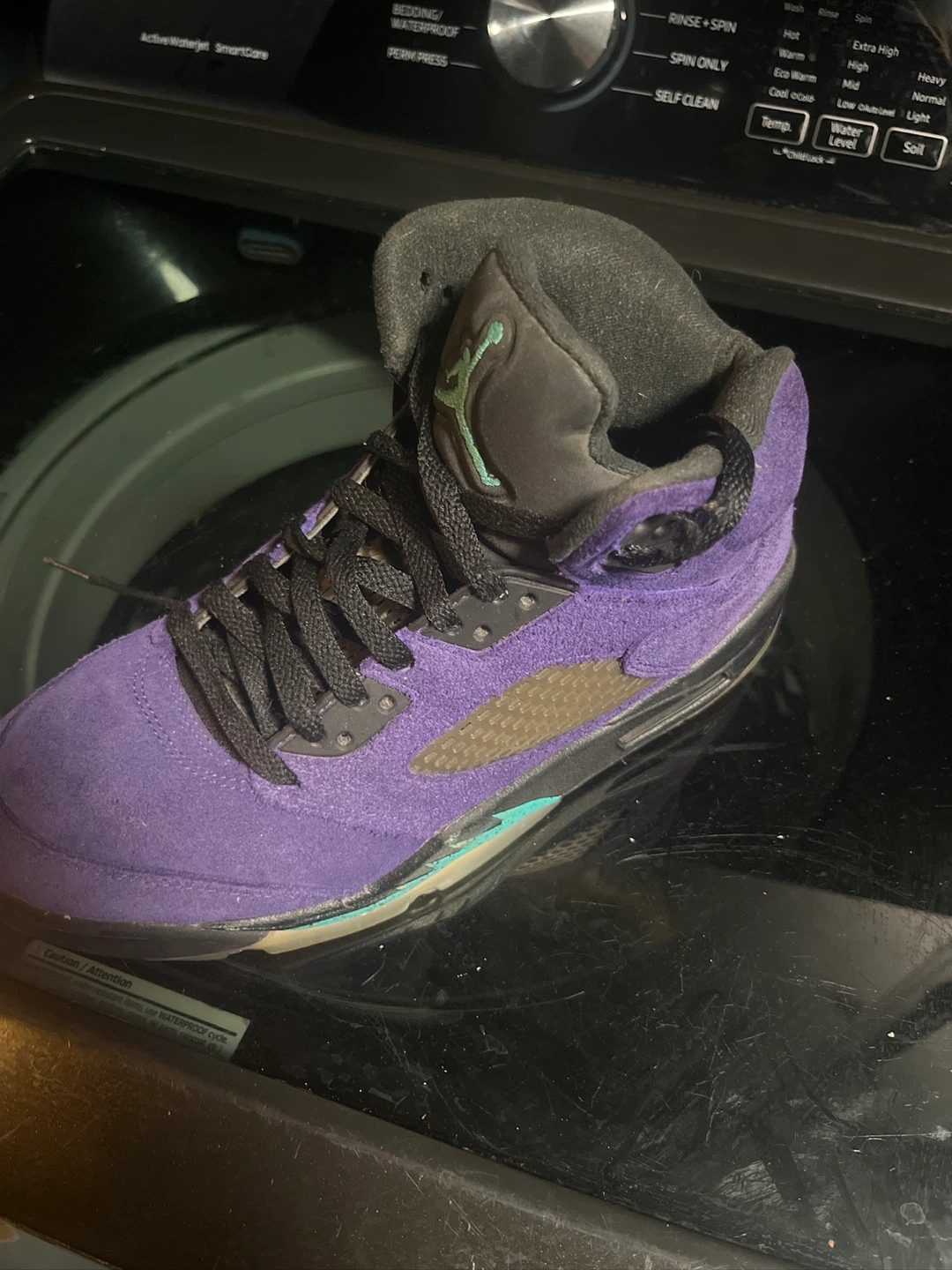 Air Jordan 5 Purple Suede Sneakers