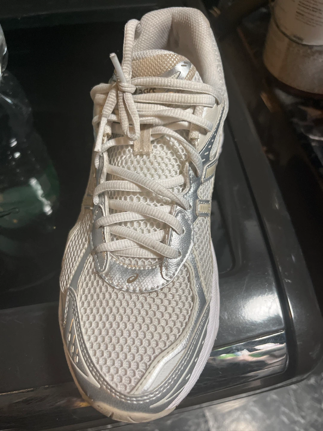 ASICS Women's White & Silver Running Shoes