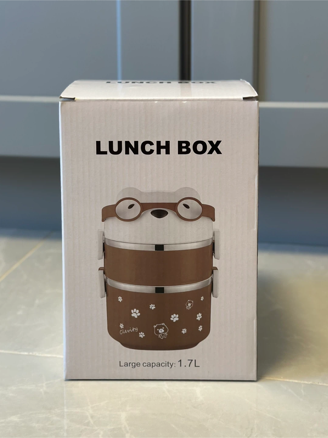 Cute Bear 2-Tier Bento Lunch Box
