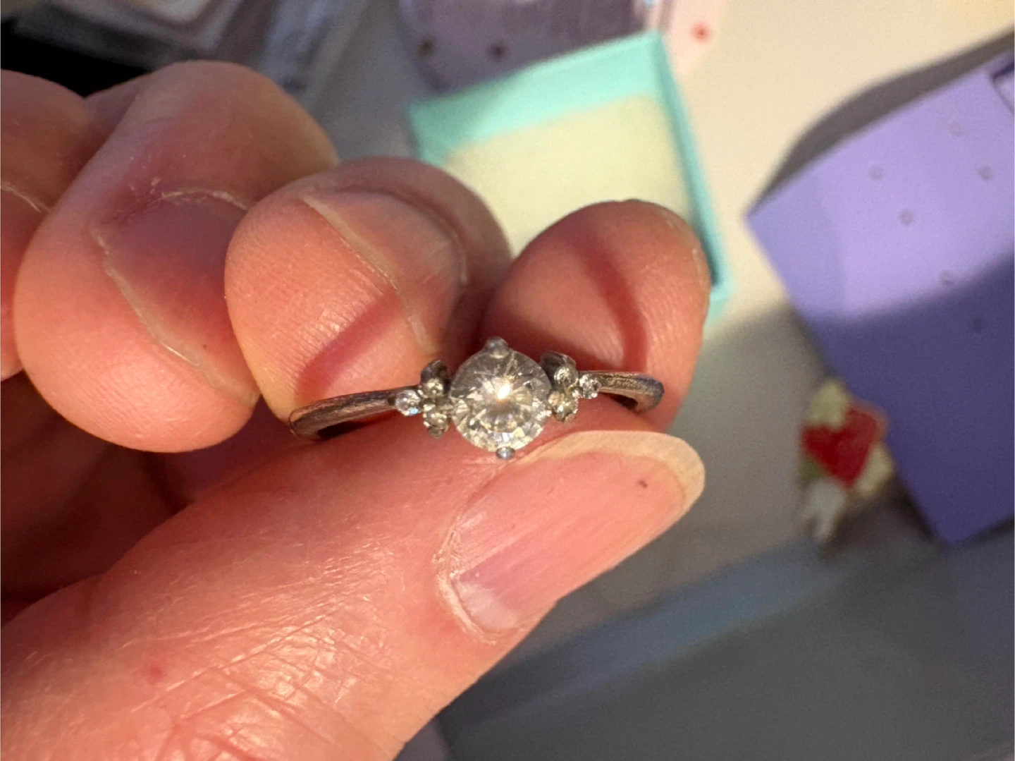 925 silver diamond ring - photo 3