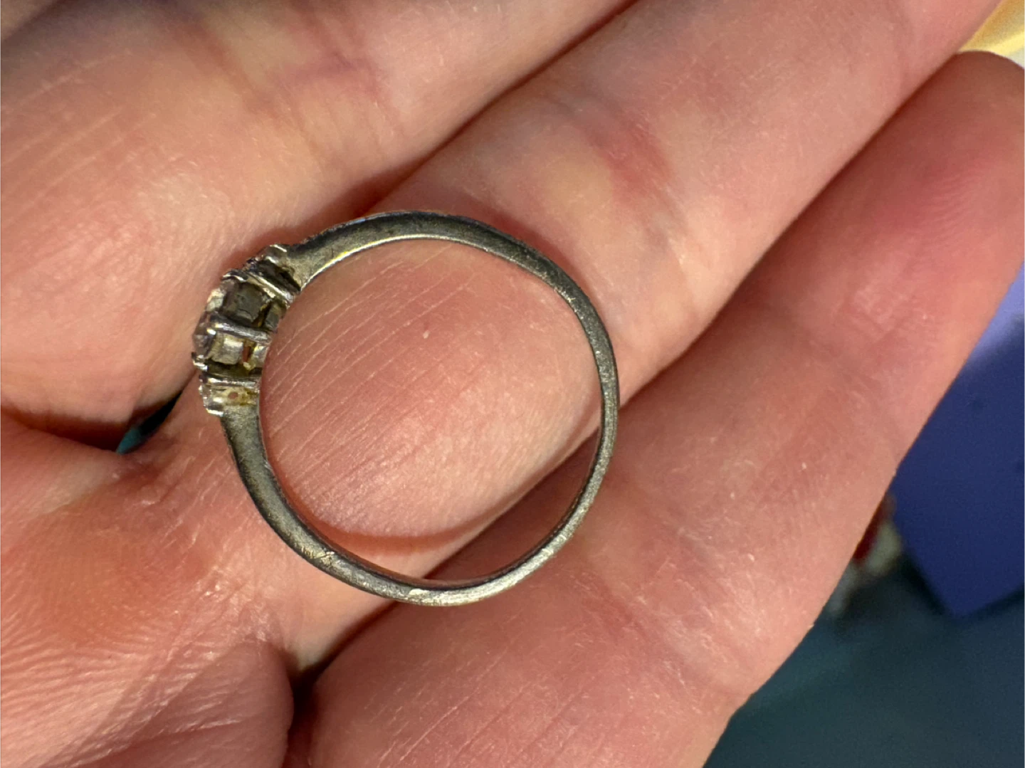 925 silver diamond ring - photo 2