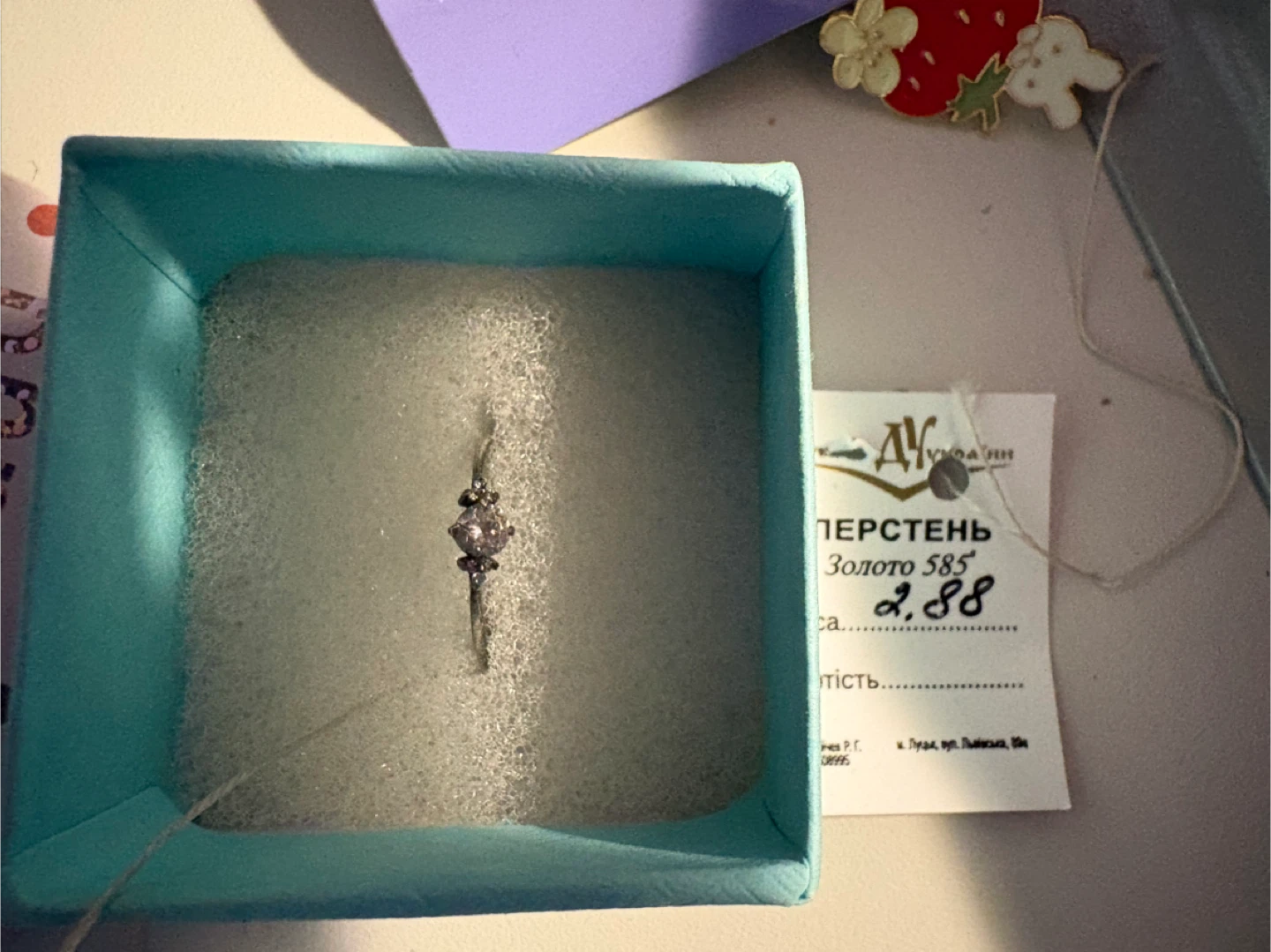 925 silver diamond ring