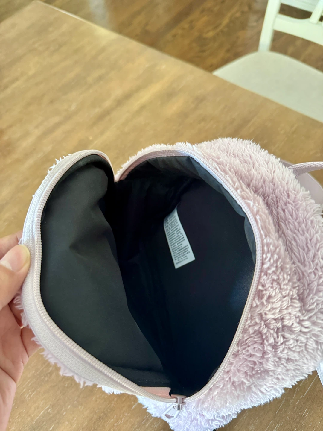 Uniqlo Pink Fuzzy Mini Backpack - photo 3