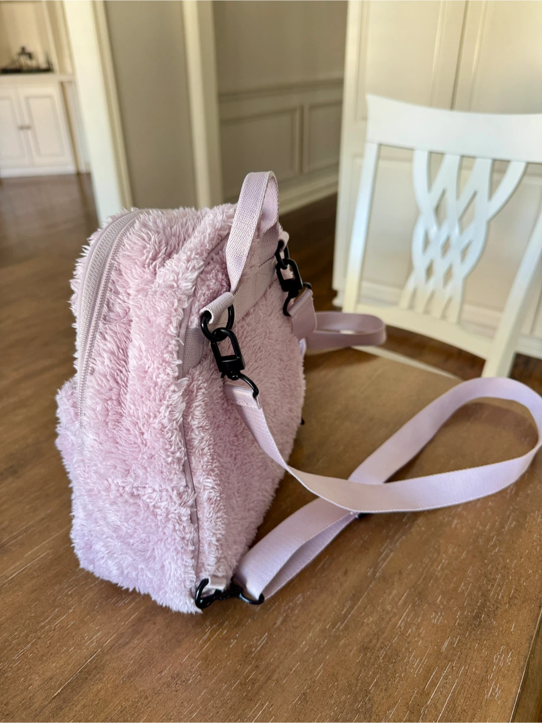 Uniqlo Pink Fuzzy Mini Backpack - photo 2