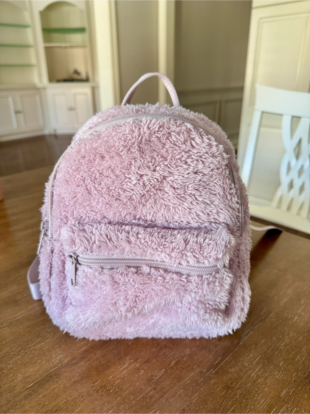 Uniqlo Pink Fuzzy Mini Backpack