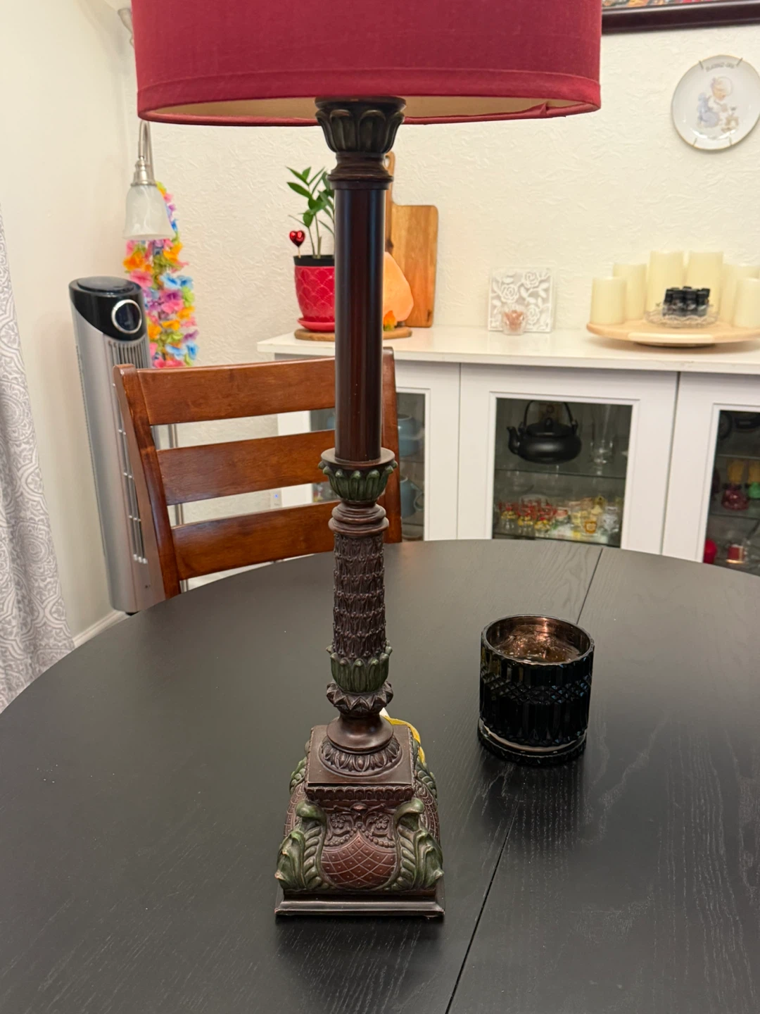 Decorative Table Lamp with Red Shade - photo 5