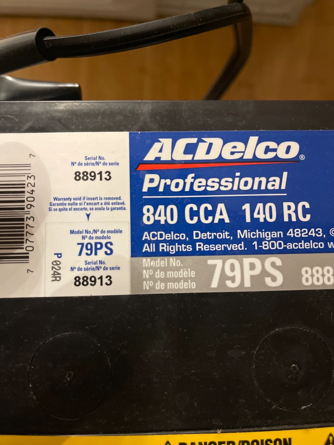 ACDelco Professional 840 CCA 140 RC 79PS Car Battery - photo 4