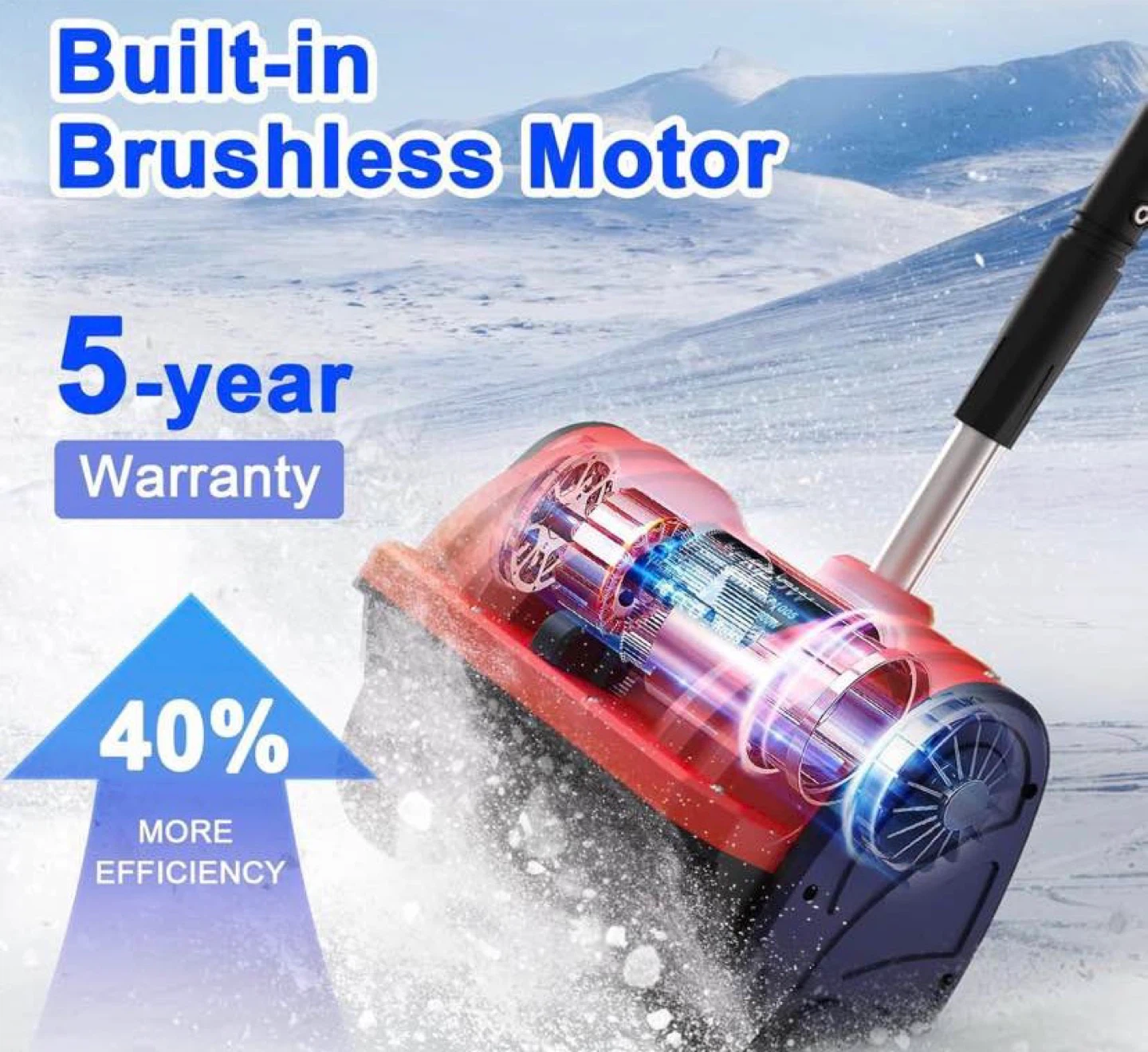 Cordless Snow Shovel Compatible Milwaukee or Dewald - photo 2