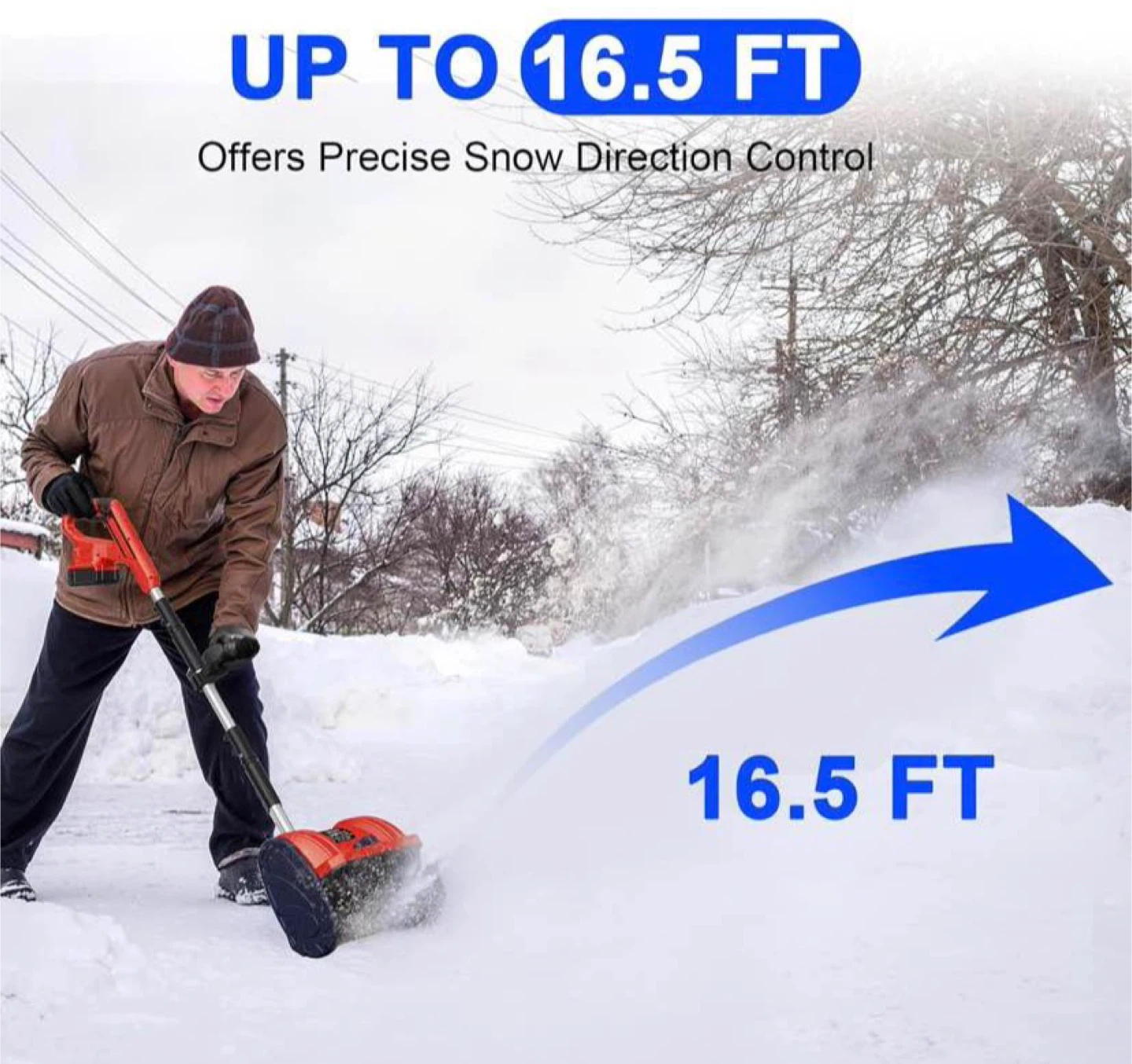 Cordless Snow Shovel Compatible Milwaukee or Dewald