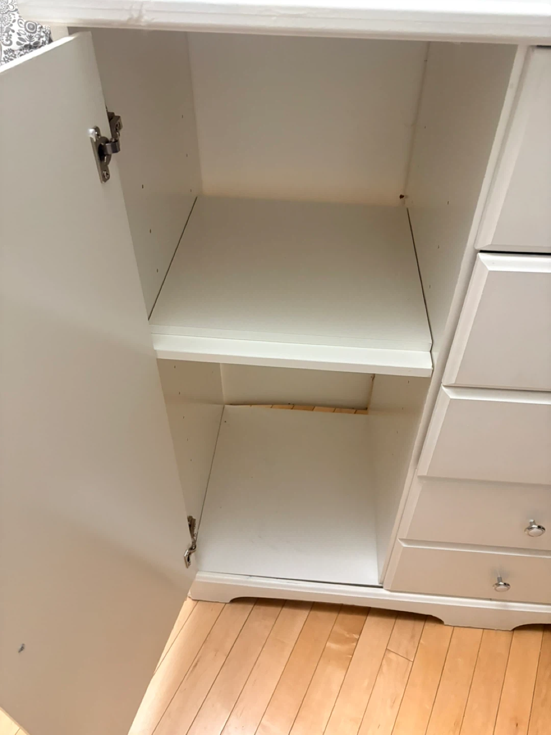 White Dresser with Doors and Drawers - photo 2