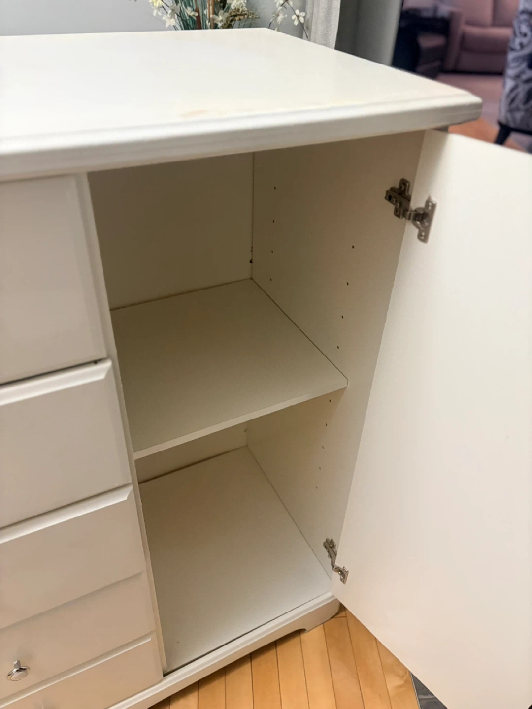 White Dresser with Doors and Drawers - photo 3