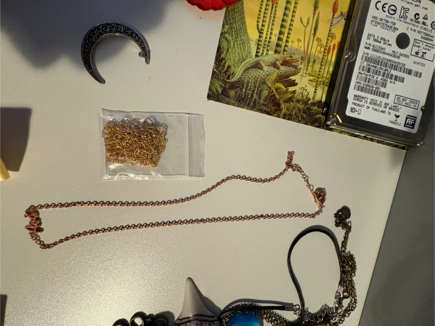 Copper Chain Necklace and Assorted Jewellery - photo 4