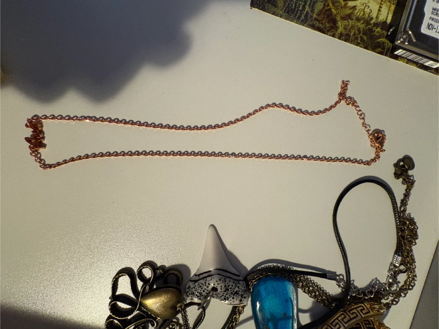 Copper Chain Necklace and Assorted Jewellery - photo 3