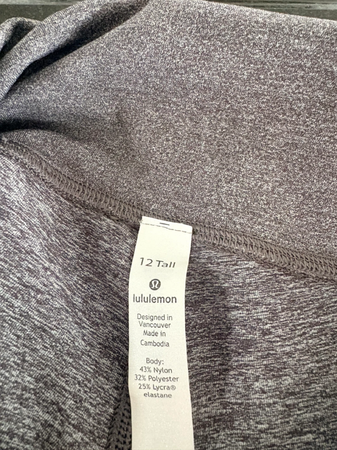 Lululemon Athletica Grey Leggings - Size 12 Tall