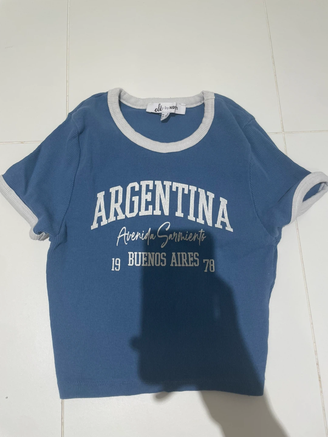 ALE by Alé by Kop Ribbed Crop Top "Argentina Buenos Aires"