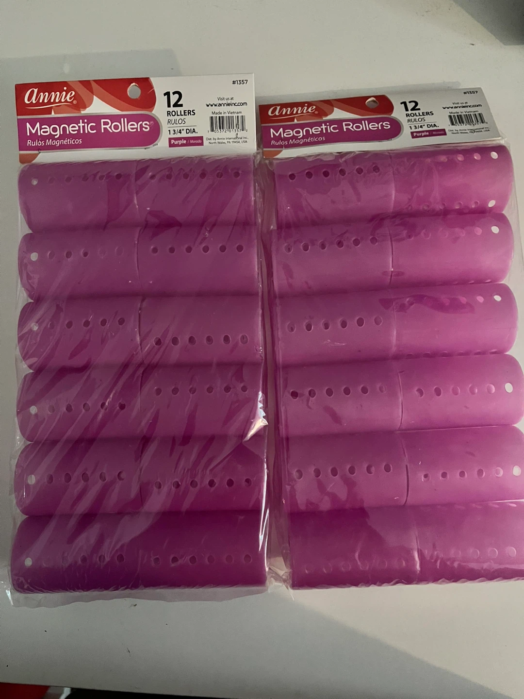 Annie Magnetic Rollers - 2 packs of 12 rollers