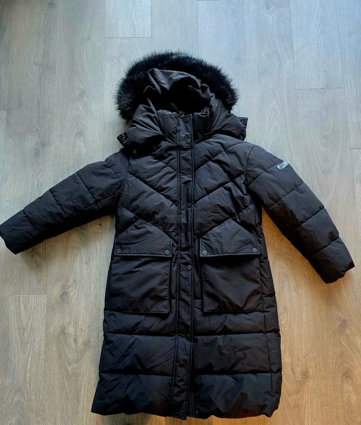 Black Puffer Coat DKNY Size L