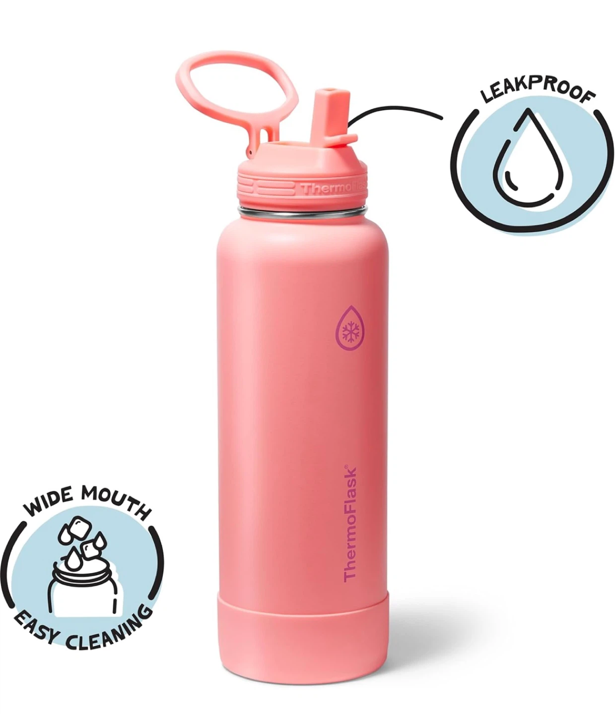 ThermoFlask 40 oz Stainless Steel Water Bottle with Straw Lid - photo 4