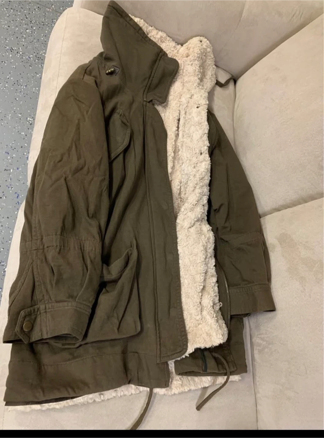 Theory Sherpa Lined Jacket - Olive Green large