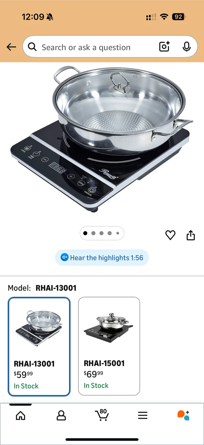 Rosewill Induction Cooker with Pot - photo 2