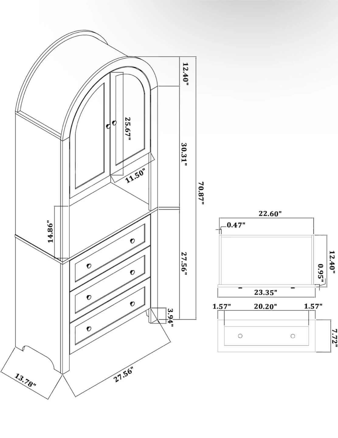 Arched Cabinet Moving out sale - photo 3