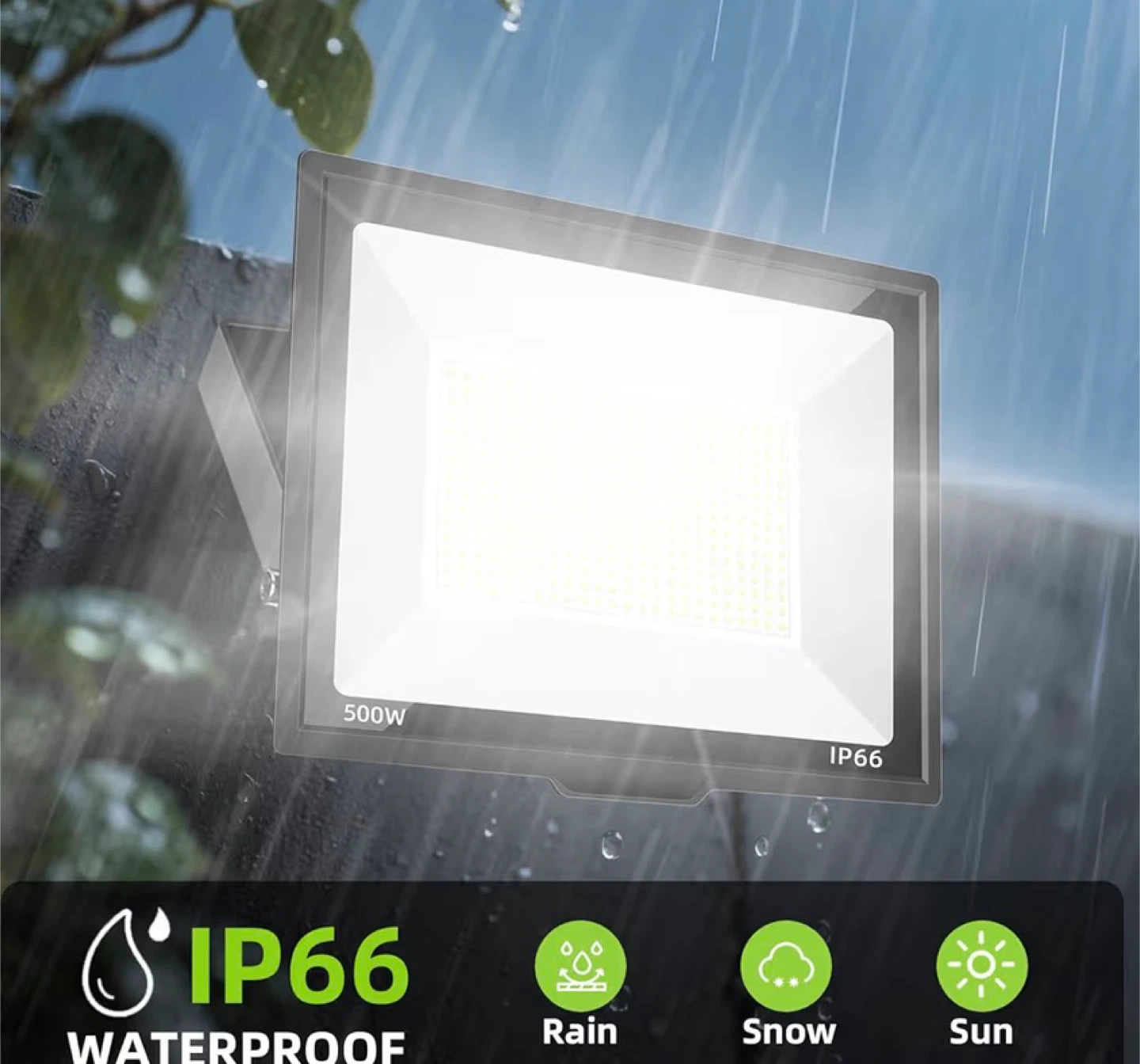 500W LED Flood Light IP66 Waterproof Outdoor Lighting - photo 5
