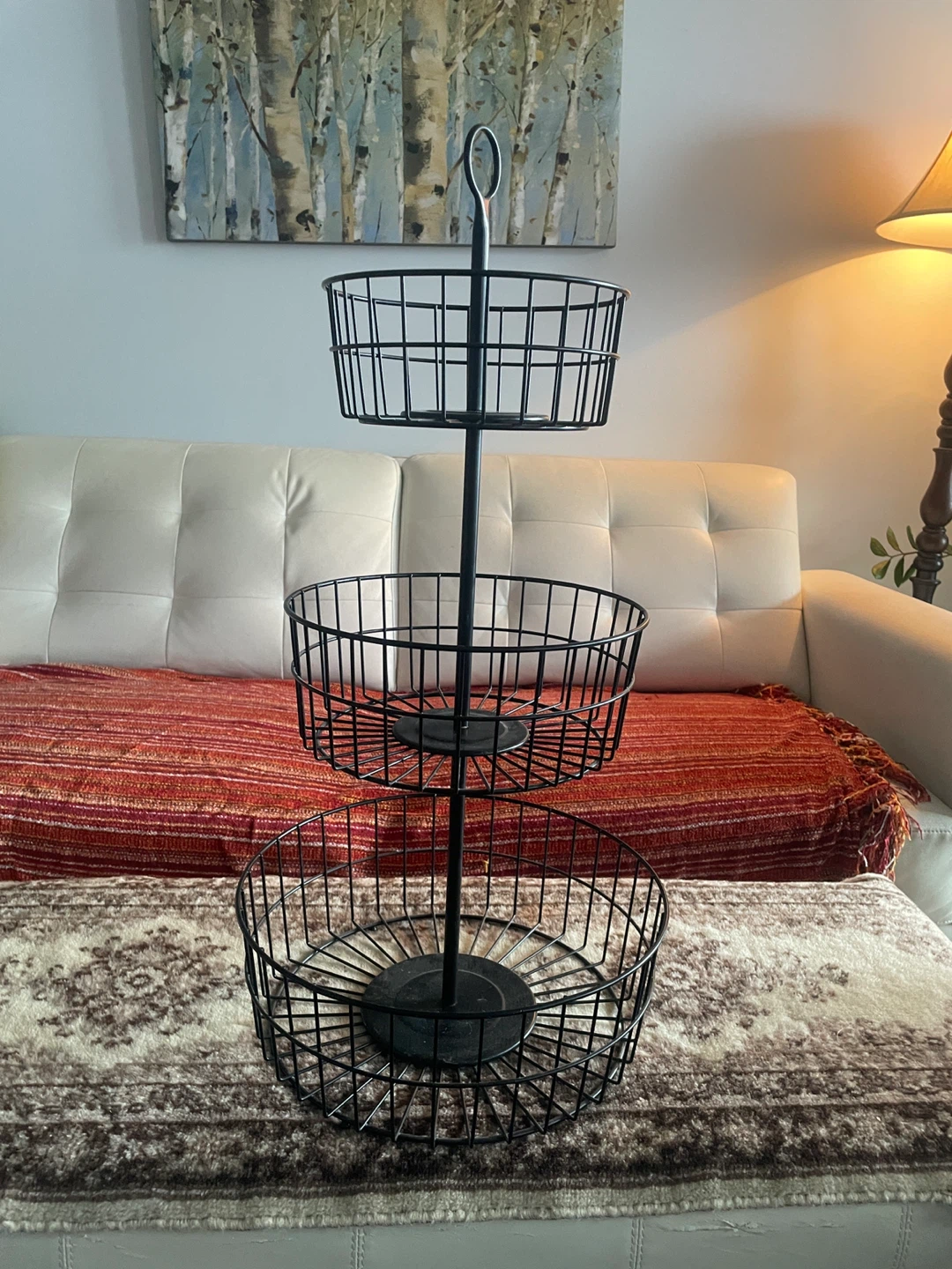3-Tier Wire Fruit Basket Stand