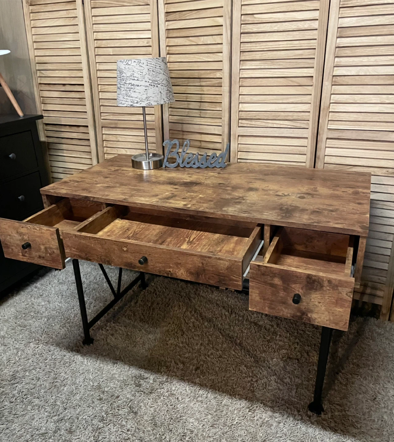 Writing Desk with Drawers - photo 4