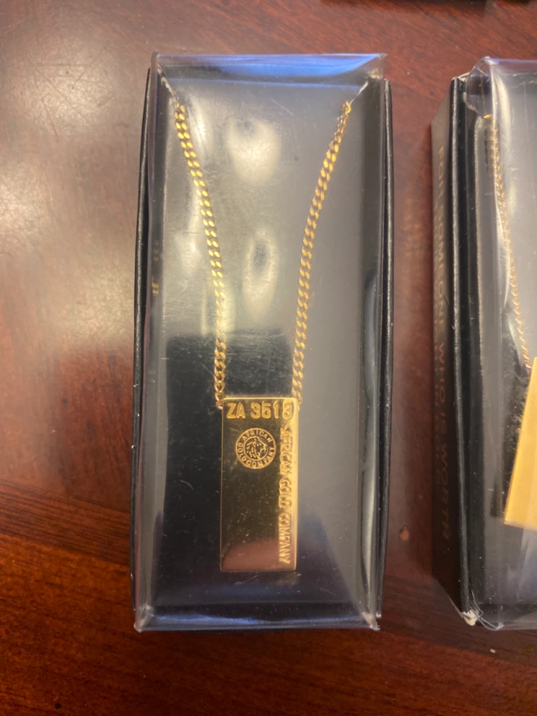 African Gold Company Necklace with Bullion Bar Pendant - photo 2