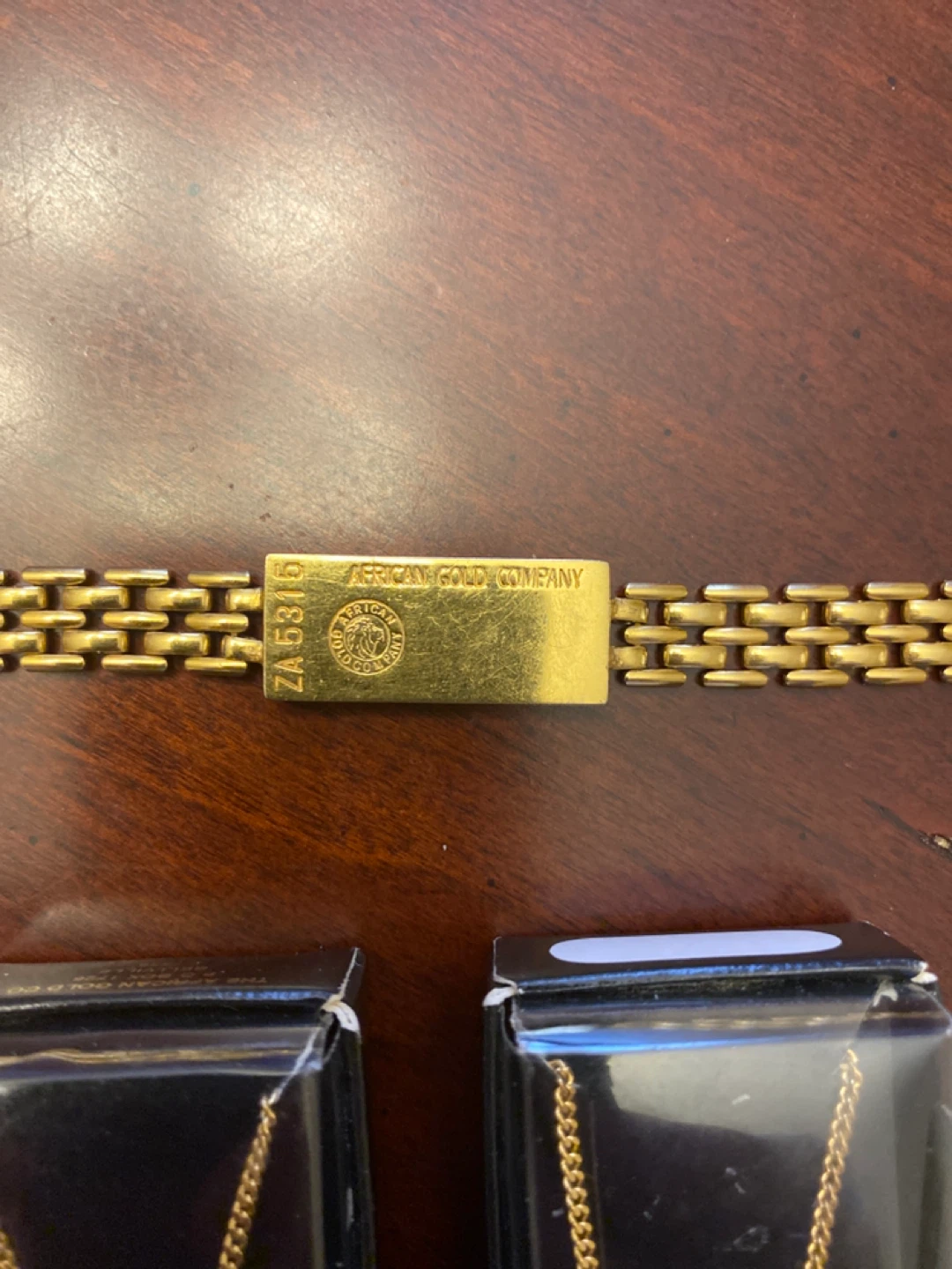 African Gold Company Necklace with Bullion Bar Pendant - photo 4