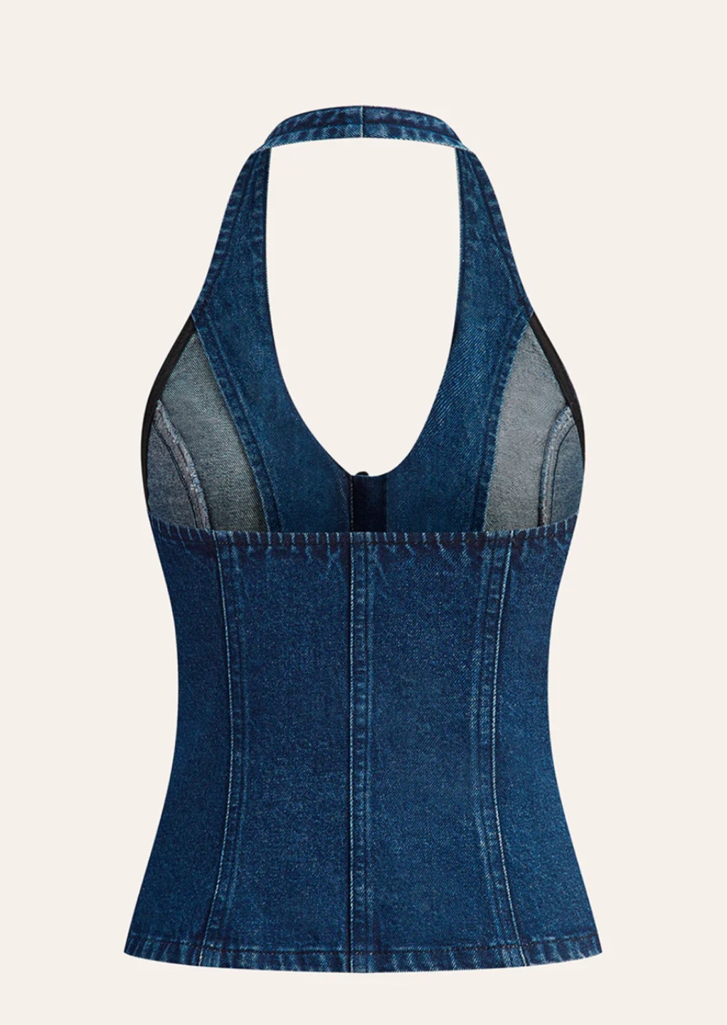 Commense Denim Halter Top Medium NEW - photo 2