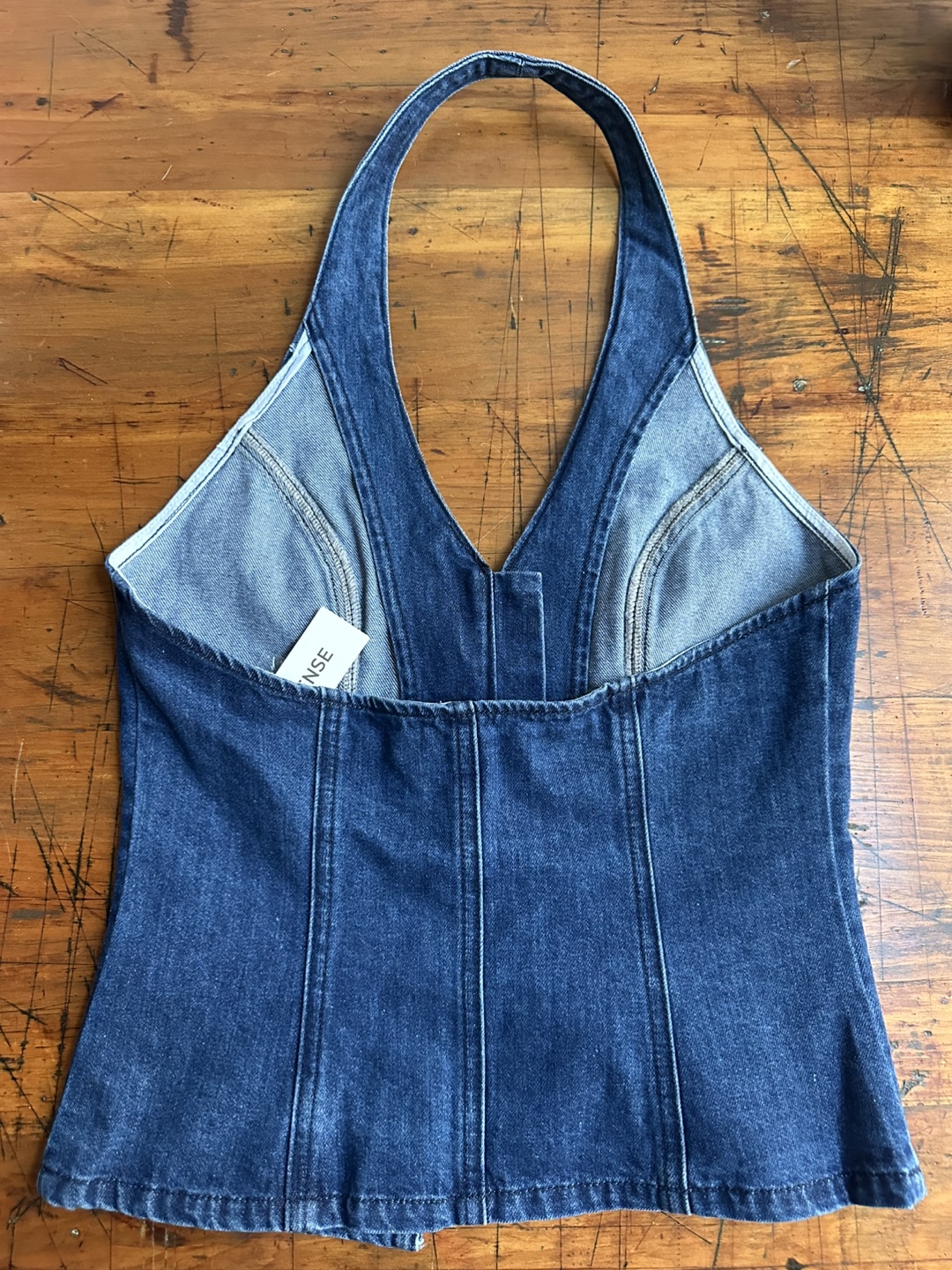Commense Denim Halter Top Medium NEW - photo 5