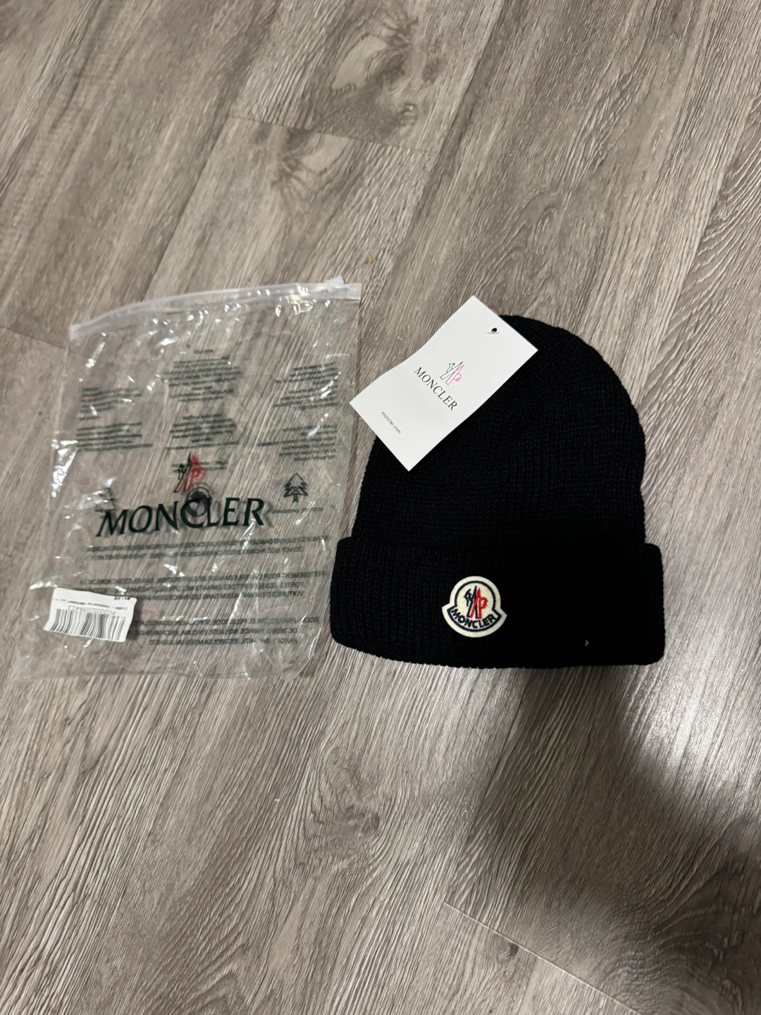 Moncler Black Beanie Hat