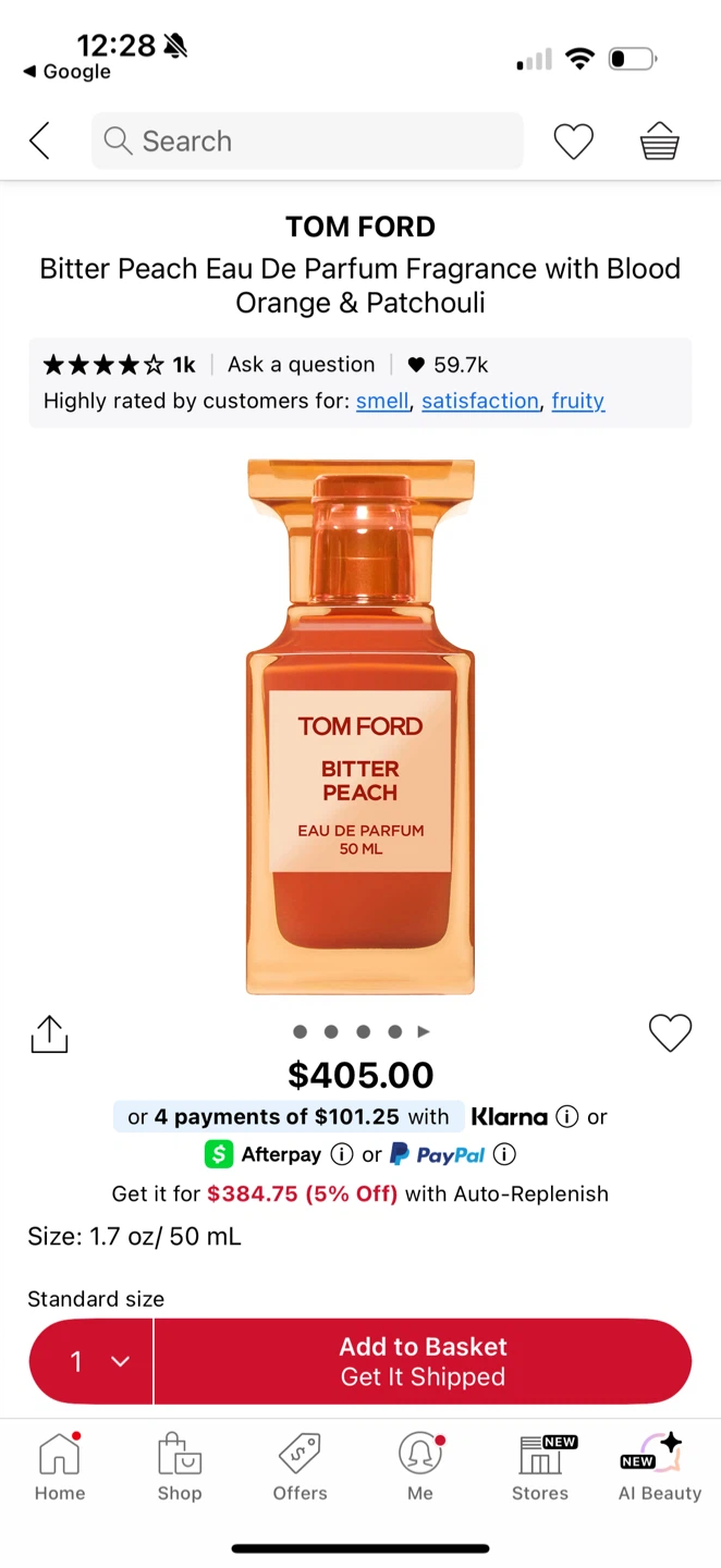Tom Ford Bitter Peach Perfume 50ml - photo 3