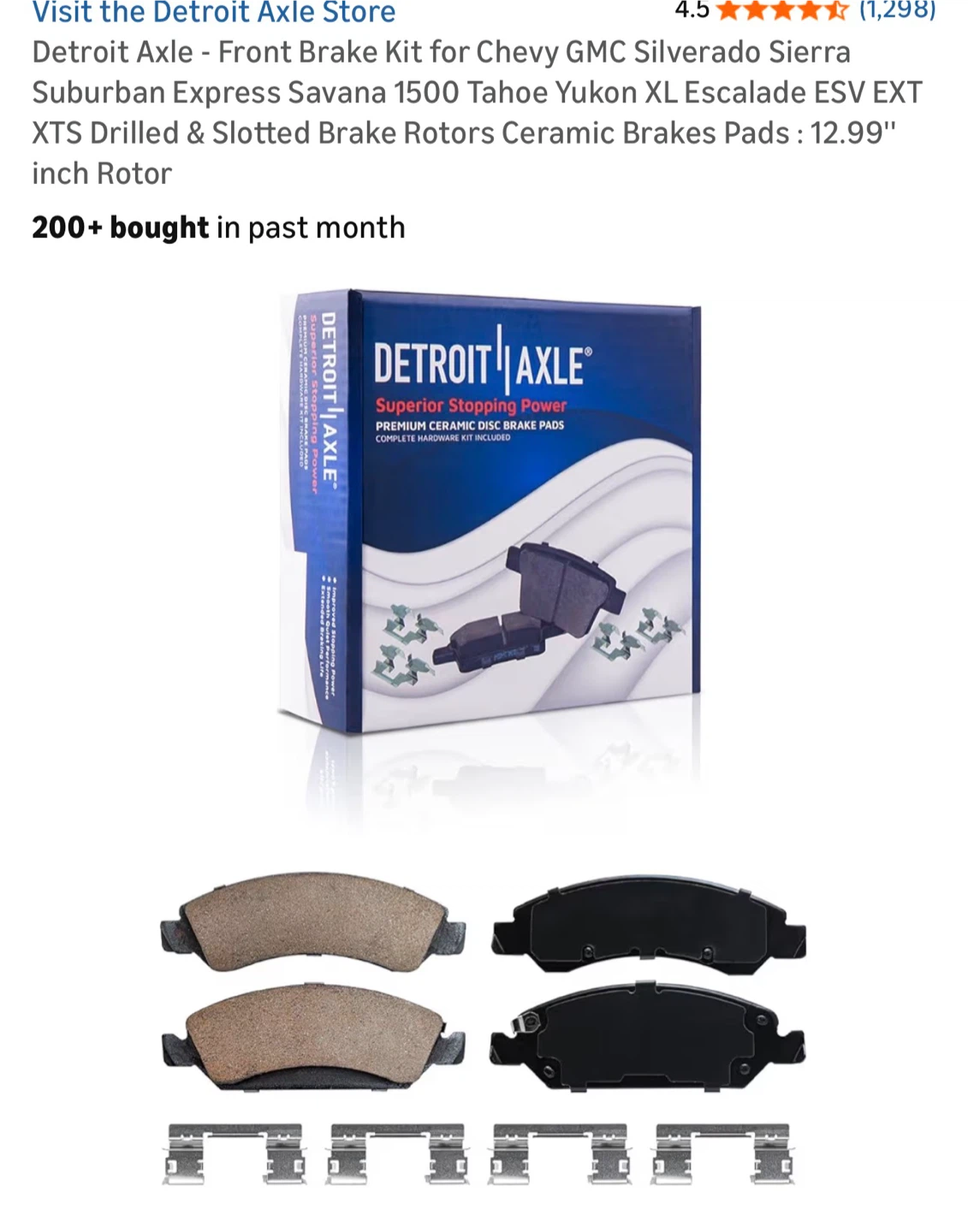 Detroit Axle Front Brake Kit for  XTS - photo 3