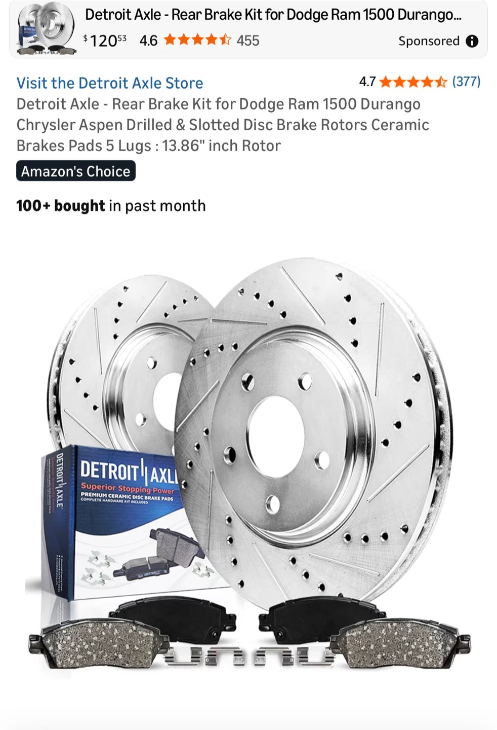 Detroit Axle Front Brake Kit for  XTS - photo 2