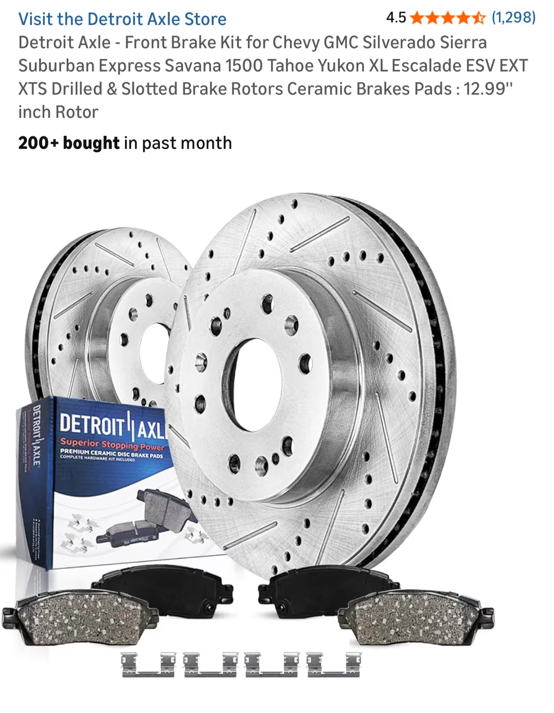Detroit Axle Front Brake Kit for  XTS